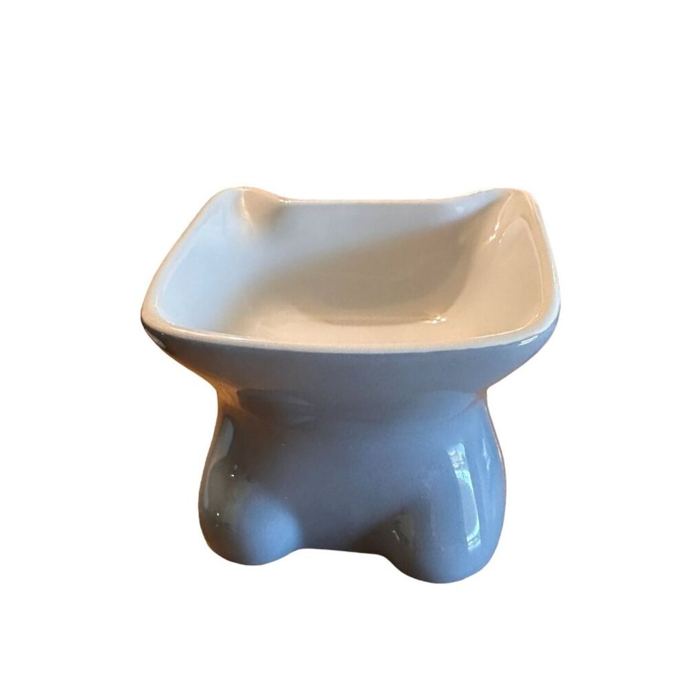 Cat-Shaped Ceramic Cat Food Dish Cute & Quirky Design Perfect For Cat Lovers 4"